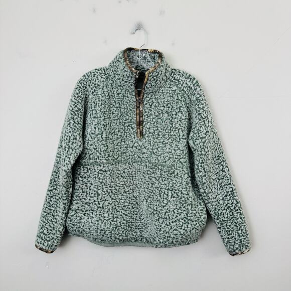 Realtree Green Sherpa 1/4 Zip Pullover Sweater Women’s Size M - Picture 1 of 7